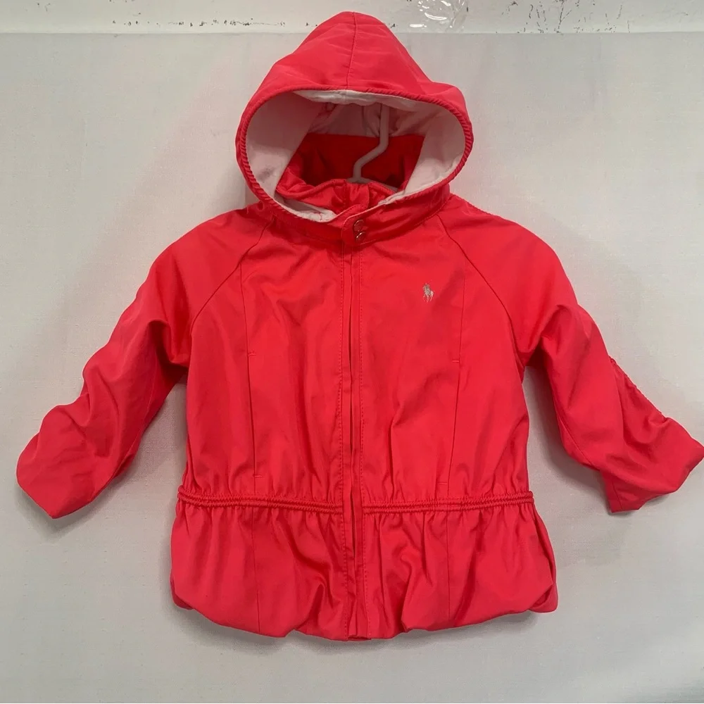 RALPH LAUREN Baby Girl’s Pink Hooded Jacket Size 12M